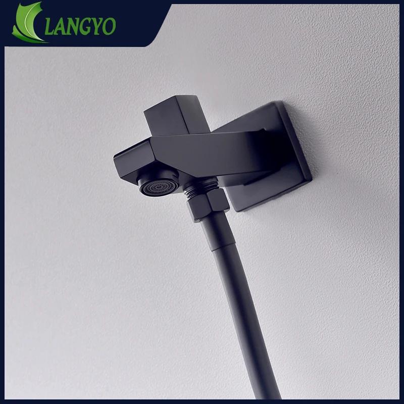 Matte Black Or Chrome Solid Bass Outlet Wall Mounted Shower Spout Bath Tub Shower Mixer Faucet Spout Filler 180 degreeFolding