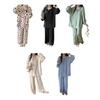 Pajamas Set for Women Long Sleeve Top And Pants Sleepwear Set Casual Loose Lounge 2 Piece Pjs Set for Spring Autumn