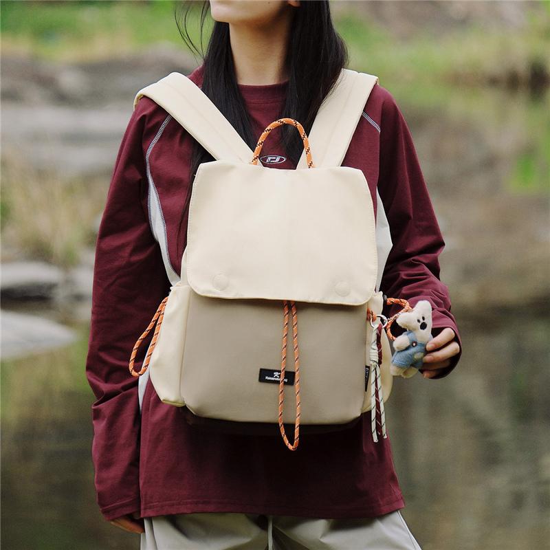 Compact Drawstring Backpack for Women and Men Lightweight Nylon Outdoor Travel Bag