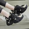 Women's Chunky Sneakers 2024 Autumn Breathable Mesh Platform Sports Shoes Woman Fashion Lace Up Thick Bottom Vulcanized Shoes