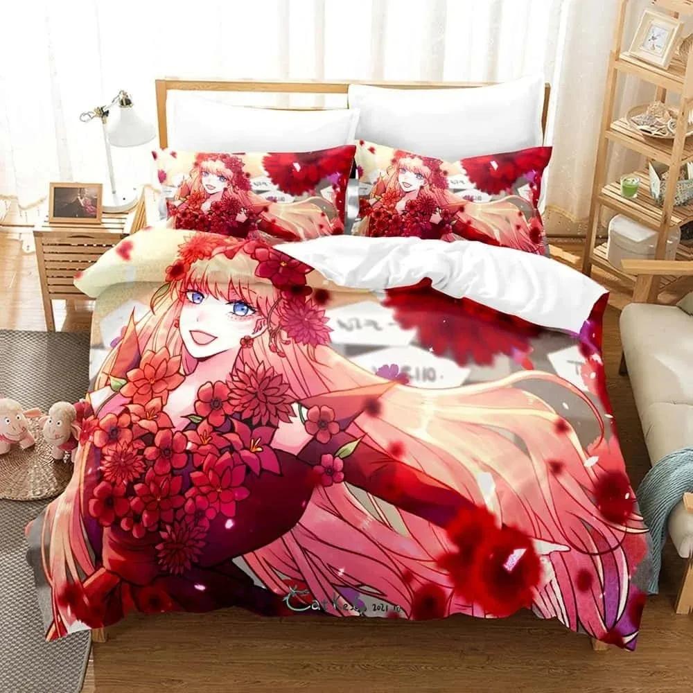 Anime Bed Sheet Set Belle Bedding Set Single Twin Full Queen King Size Bed Set Adult Kid Bedroom Duvet Cover Sets Home Textiles