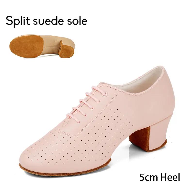 TWBEB Damen Moderne Standardtanzschuhe Leder Trainings Tanzsneaker Damen Frau Tango Latein Tanzschuhe Sneakers 3,5/5CM