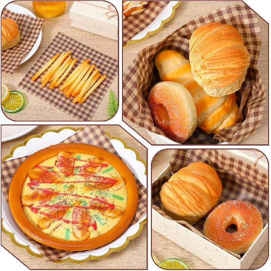 200Pcs Wax Paper Sheets for Food Waxed Deli Paper Sheet Parchment Basket Liner Food Picnic Wrap for Greaseproof Sandwich Burger BBQ Festival Party