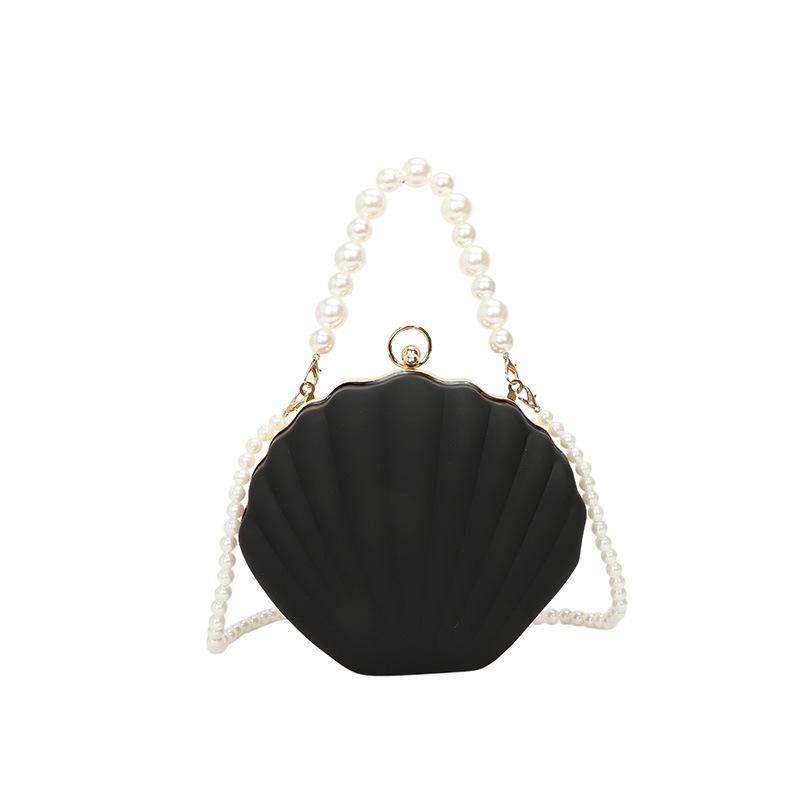 Evening Bags for Women Transparent Shell Bag Clutch Box Handbags Pearl Chain Crossbody Bag Acrylic Purse Shoulder Bag