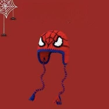 The new ear protection woolen hat cartoon spider hand-woven pullover hat personality trend all-match