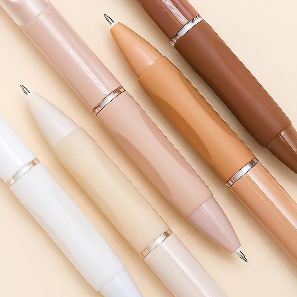 5pcs Coffee Time Gel Pens Set Milk Foam 0.5mm Ballpoint Black Color Gel Ink for Writing Office School