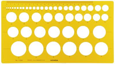 Uchida Schablone Kreislineal mit Tuschekante Nr. 115M 1-843-0115