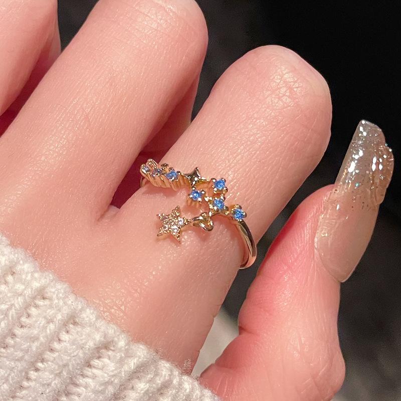 Niche Design Color Treasure Color Zir*****Pen Ring High Sense Simple Fashion Medieval Jewelry Women