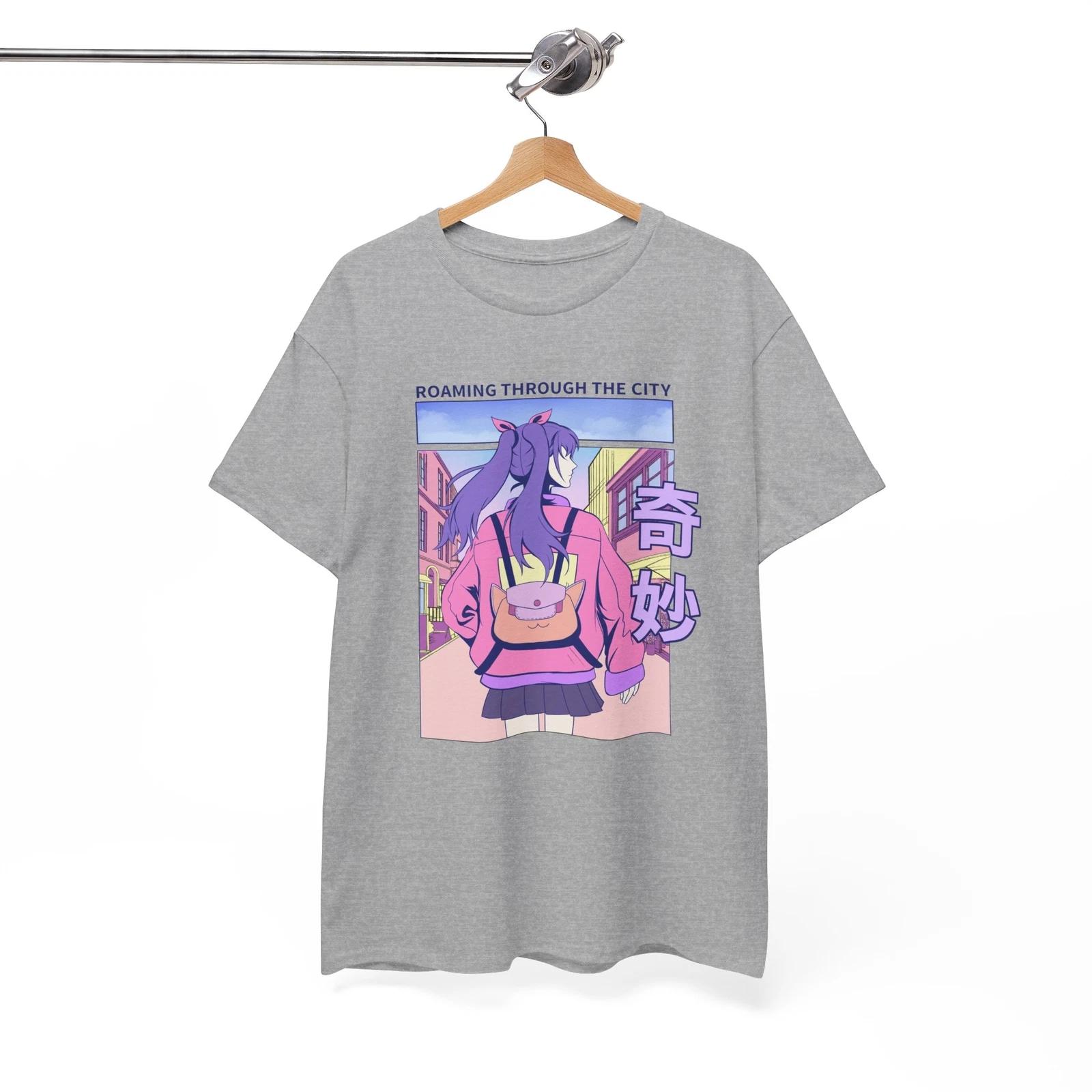 Japanese City T-Shirt | Japanese Cute City Tee | Anime Aesthetic Shirt S