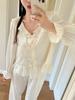 Ice silk jacquard autumn new pajamas women's Japanese sweet long-sleeved court style girl loungewear Xiaoxiangfeng pajamas