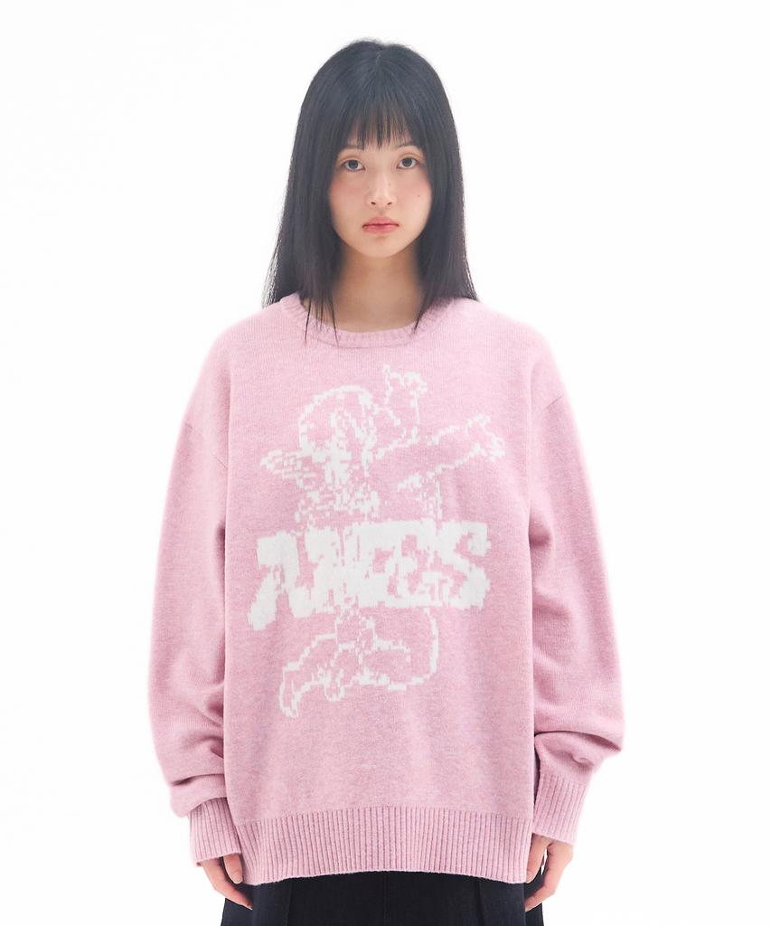 AMES-WORLDWIDE Angel Graphic Knit Pink
