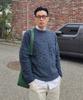 BLOND9 Snow Raglan Round Knit_Blue Black