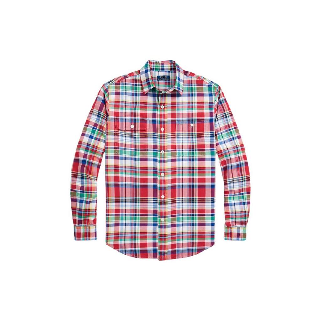 Polo Ralph Lauren SS24 Pointed Collar Plaid Pattern Single-Breasted Long Sleeve Shirt Men Shirts Multicolor MNPOWOV16823326-999