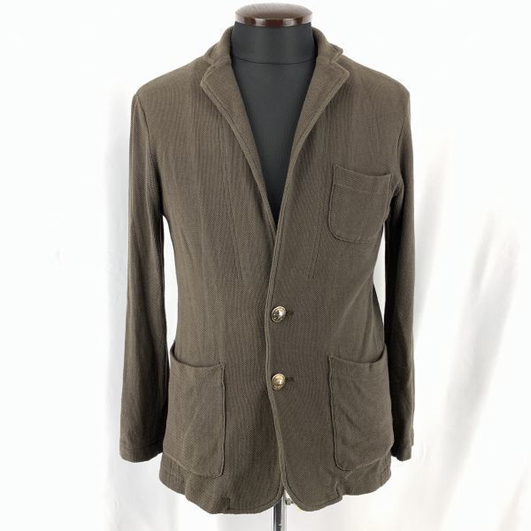 

Italy Bark Krab Club Kanoko Cotton Jacket XS Japan S-M Dark Brown Cardigan Gold Buttons