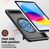 For iPad (2025)/10.9 (2022) Case Rotating Kickstand PC + TPE Shockproof Tablet Cover with Hand Strap