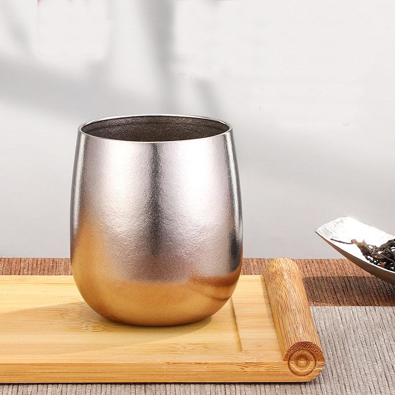 260/400ml Pure Titanium Beer Mugs Heat-insulating