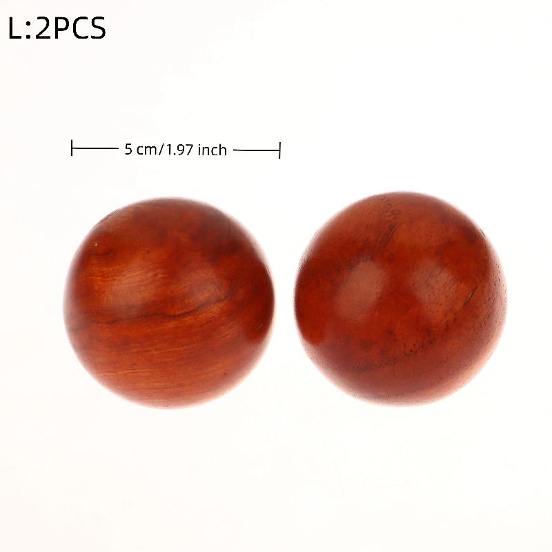 2Pcs Rosewood Baoding Balls New Chinese Hand Exercise Massage Stress Balls Antique Wooden Health Therapy for Rehabilitation Desk