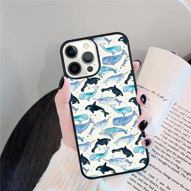 Orcas Whale Phone Case Back Cover For iPhone 17 Air 16 15 14 Plus 11 Pro Max 13 Pro Max 12 Max Coque