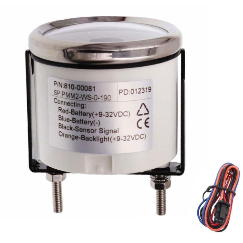 ized 2'' 52mm Up to Dn Marine Boat Trim Gauge 0-190ohm Trim Meters fit Marine Yacht Boat with Red Backlight 12V 24V