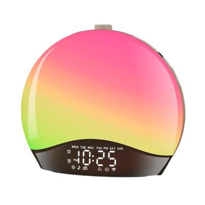 LED Wake Up Light Alarm Clock Featurings Graduals Sunrises Effect Multiple Nature Sound For Improved Sleep Quality