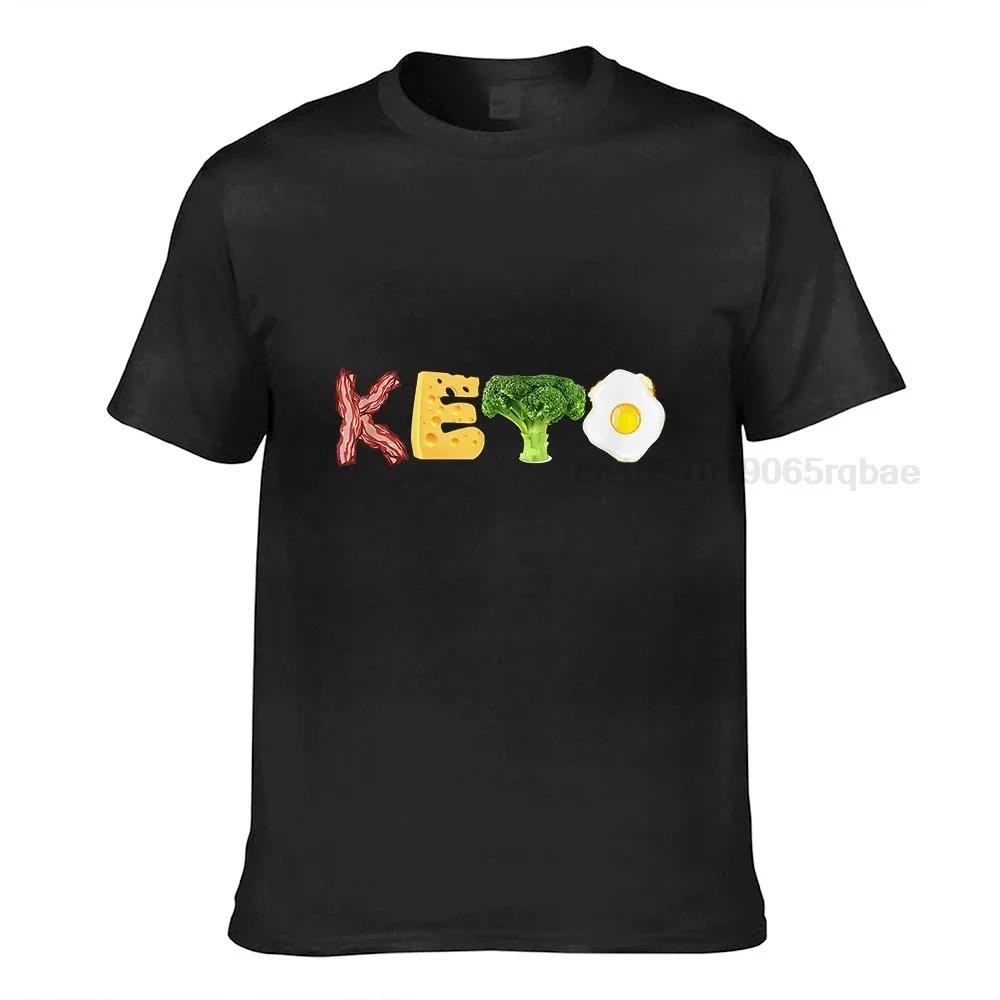 Keto Shirt Cool Funny Low Carb High Fat Diet Tee Gift Cotton Unisex Top Tshirts Casual Tops Tees New Arrival Design