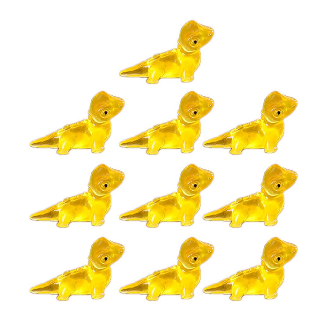 10Pcs Glowing in Dark Small Lizards Resins Miniatures Animal Figures Garden Landscape Potted Plant Decorations Ornaments