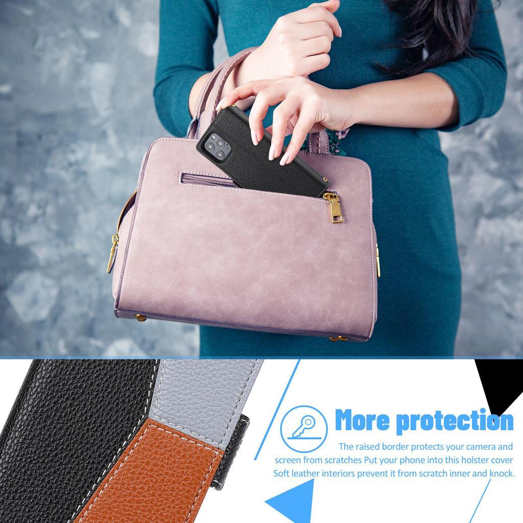 נרתיק עור עבור אפל אייפון 13 וכיסוי סמסונג S22. מתאים לטלפון Samsung A53.