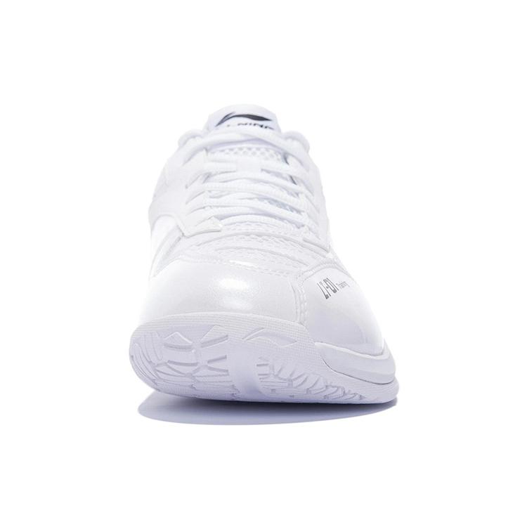 Li Ning Chaussures de Badminton Thunder Training Antidérapantes Résistantes à l'abrasion Maintien de la Cheville Basse Unisexe Blanc AYTS024-1