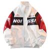 Rennanzug Bestickte Lederjacke Herren Stehkragen Motorrad Lederjacke Jacke