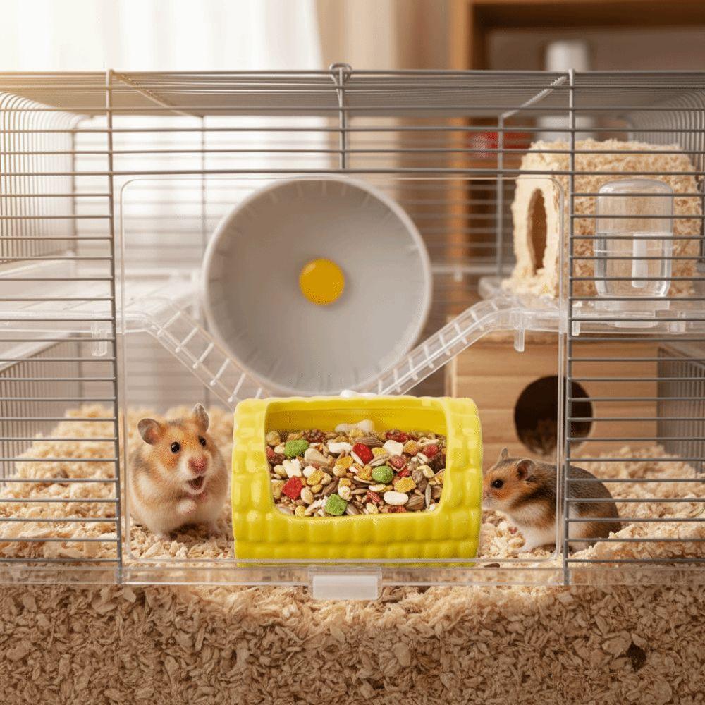 Corn Shape Pet Feeding Bowl Spill-Proof Rabbit Water Bowl Bird Food Basin  for Small Pets