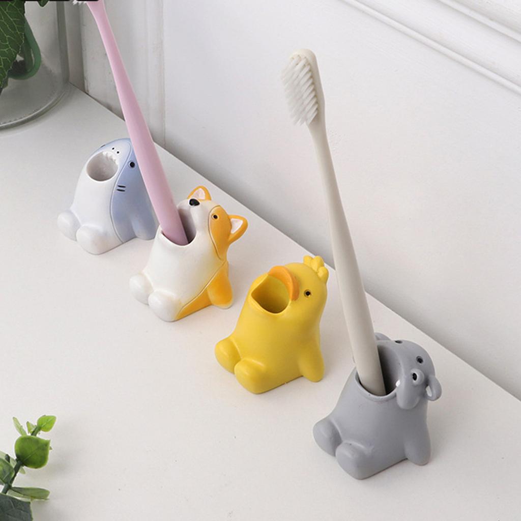 Cute Animal Resin Nail Brush Holder Stand for UV Gel Brushes Versatile Organizers for Nails Accessories and Tools