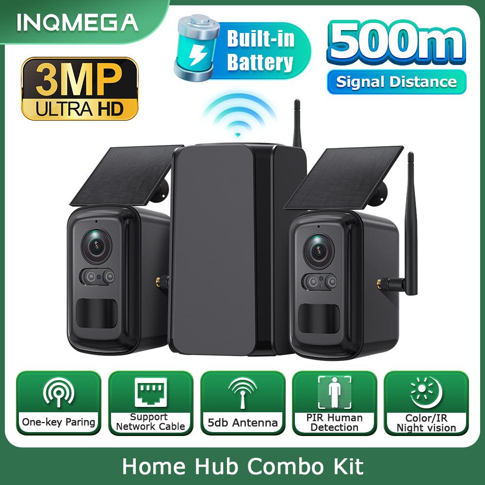 

Solar-Powered WiFi Repeater and HD Full-Color Battery Camera Set EU Model