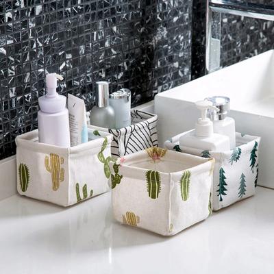 Foldable Bedroom Sundries Toy Storage Office Desk Stationery Storage Basket Cosmetic Underwear Organizer Desktop Storage Box