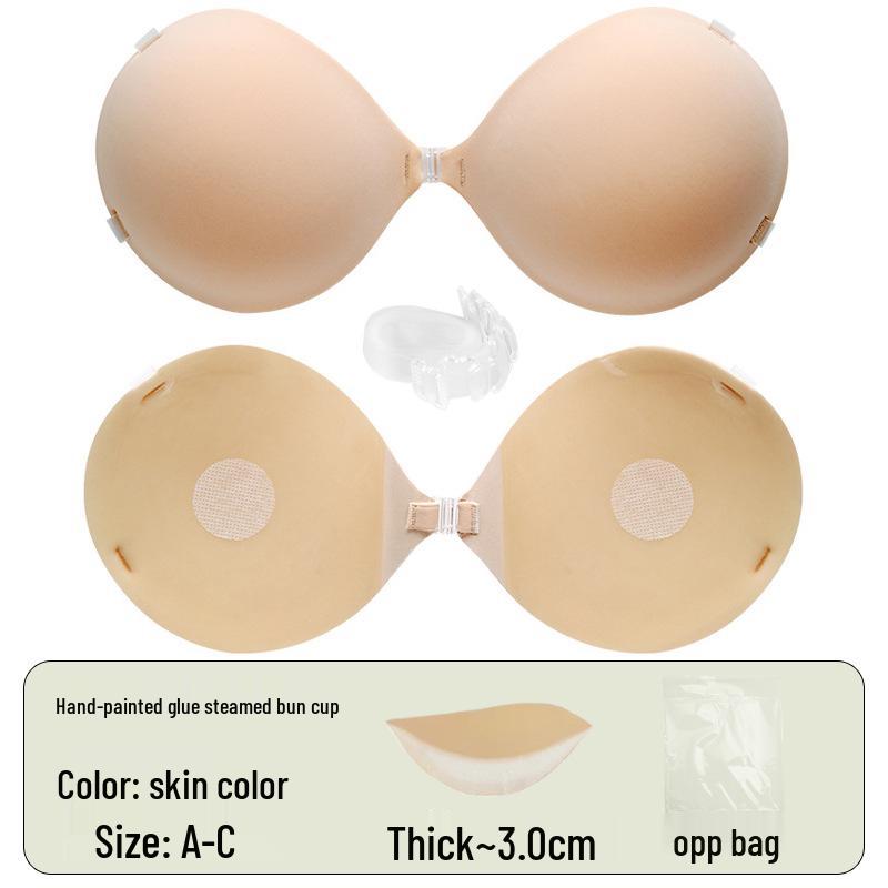 

Невидимый бюстгальтер пуш-ап с дышащей лентой для ручной кисти, утолщенными поднимающими подушечками и нескользящей плечевой лямкой для улучшения маленькой груди. C