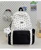 Schoolbag High-value schoolbag Female college student Large-capacity college student printed backpack Junior high school student lightweight travel 