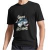 New Gone Fishing Bold Retro Fish Art Design Logo T Shirt Funny Size S To 5xl Image 1 Of 3 Vintage Streetwear Comfortable