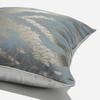 Blau-Grauer Moderner Luxuriöser Geometrisch Gestreifter Kissenbezug für Sofa oder Wohnzimmer