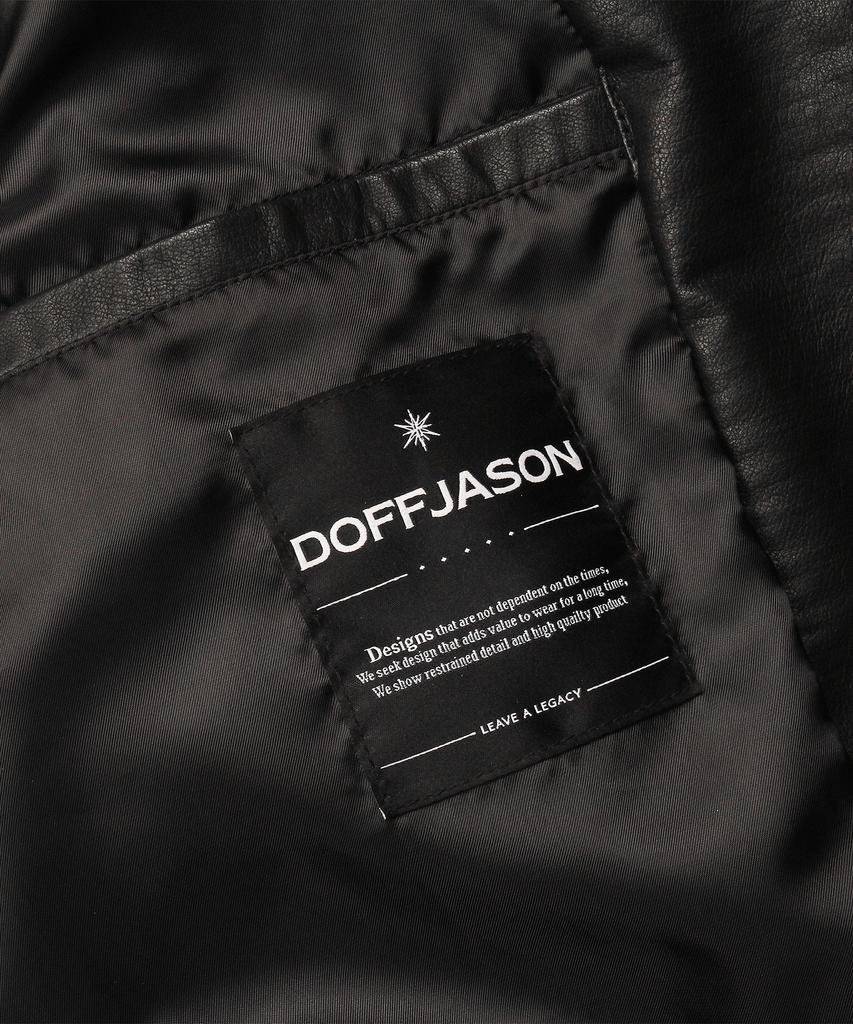 Doffjason Washed Leather Lumberjack Harrington Bomber