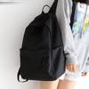 Men's and Women's Solid Color Canvas Backpack - Korean Style for High School & Middle School Students