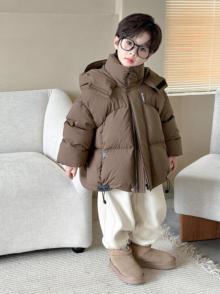 Boys' 2025 Winter Hooded Down Jacket - Thick, Warm, and Perfect for Cold Weather