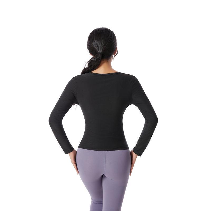 Women's Waist-Cinching Long-Sleeve Body Shaper Sweat Suit for Fitness and Yoga