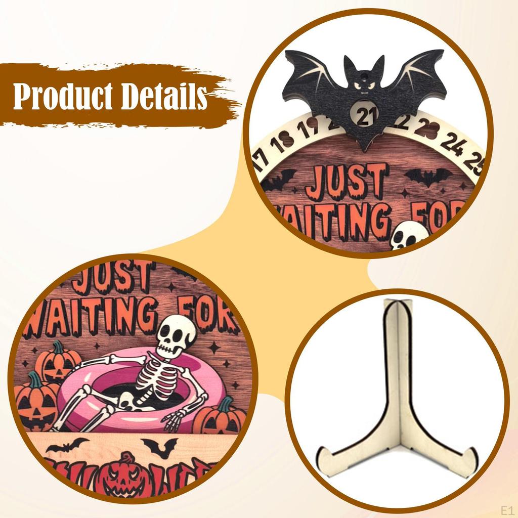 Halloween Advent Calendar Collectible Art Crafts with Base Table Centerpiece Style A