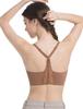 European and American New Lace Back Bra, Sexy Leopard Print Underwear Hanging Neck Without Steel Ring Gathering Anti-sagging Bra