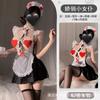 Sweet Hot Sexy Korean Women Mini Dress Sweet  New Sexy Maid Uniform Pure Desire Couple Fun Pajamas Dress Elegant W90E