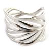 Silver Ring 'Feathers' Silver (rhodium) - 15 Mm