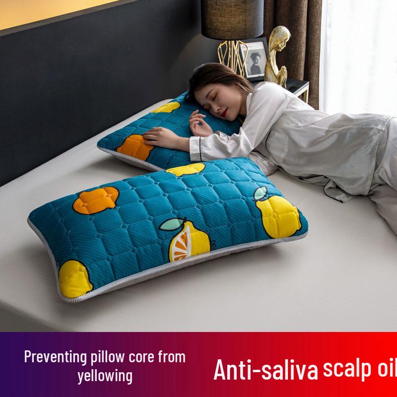Set of 2 Waterproof Pure Cotton Anti-Mite Pillowcases