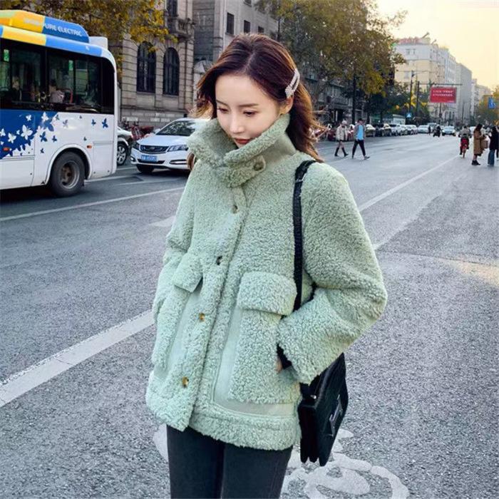 Lamb Wool Coat Women's New Autumn Versatile Thick Wool Sheep Shearing Coat Fur Integrated Lamb Wool