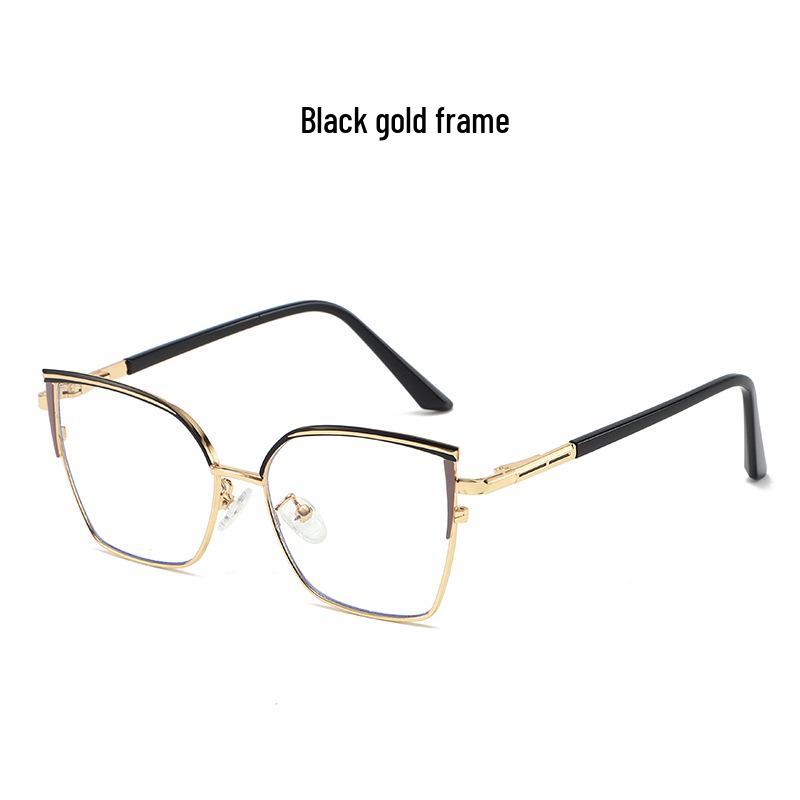 Color-Changing Anti-Blue Light Retro Cat-Eye Glasses with Metal Frame