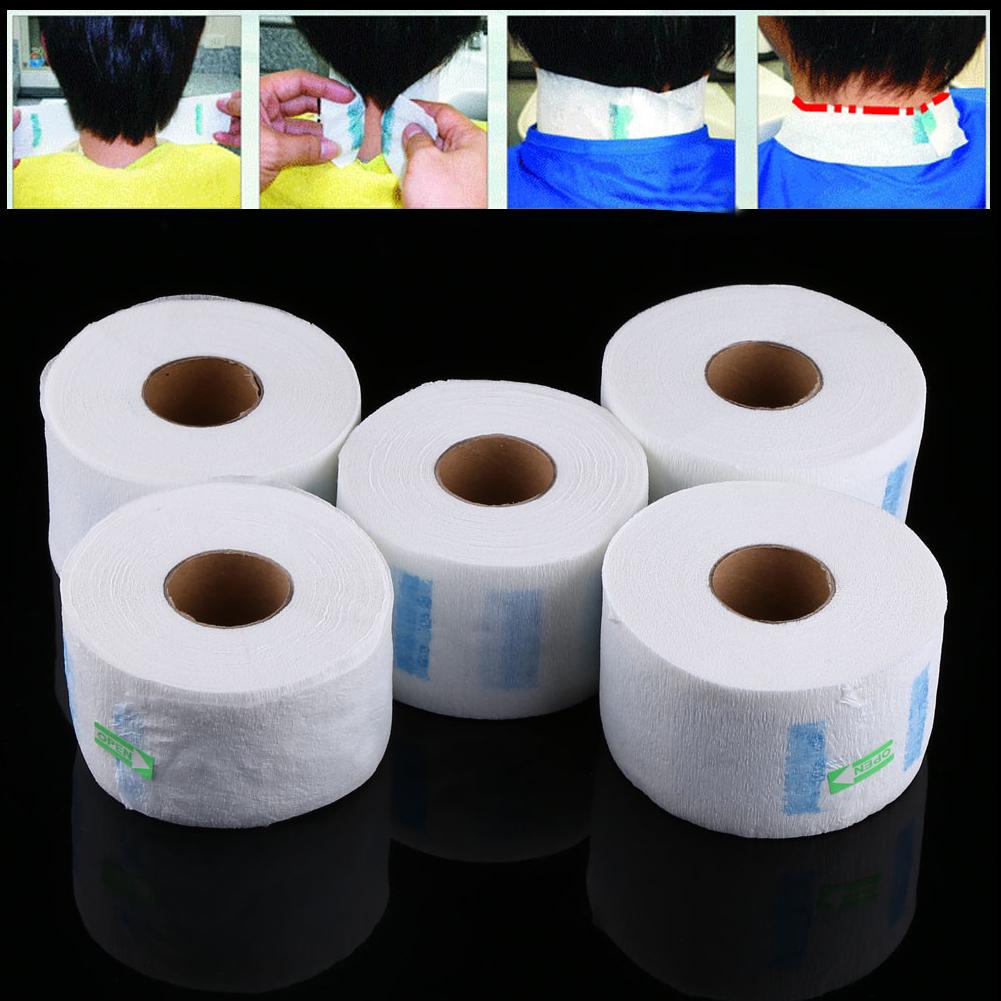5Pcs/Set White Disposable Neck Covering Paper Rolls Hair Cutting Accessory Hairdressing Tools
