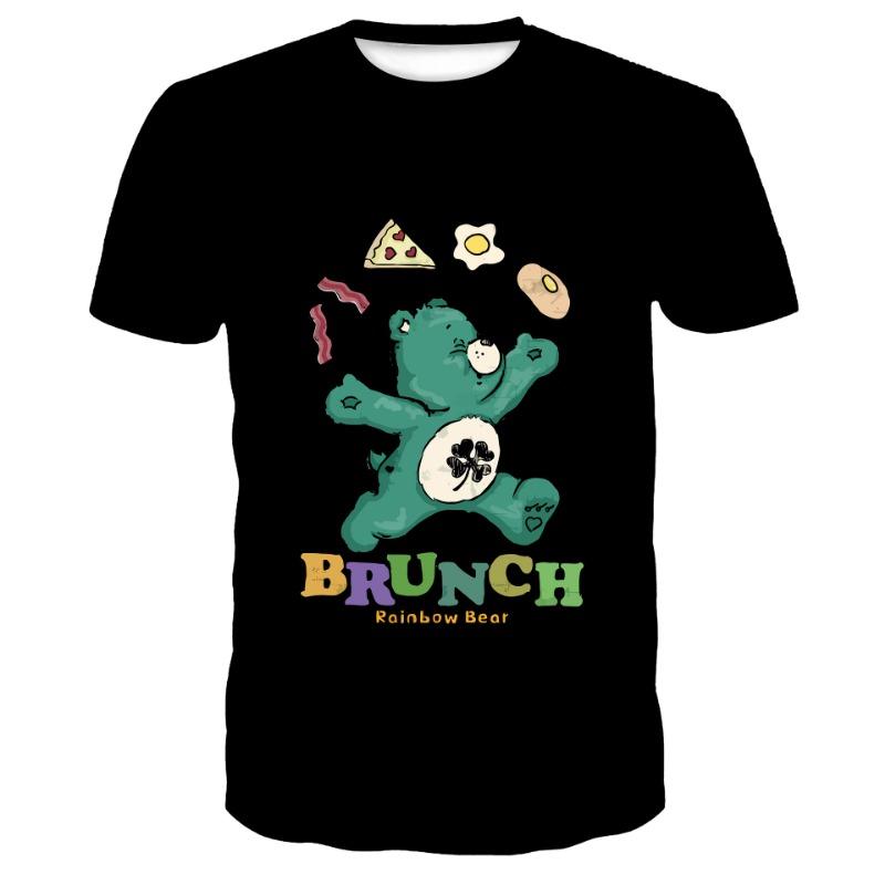 Summer Men's T-shirt 3D Printed Raccoon Fashion Casual Round Neck Short Sleeved T-shirt Youth T-shirt Top